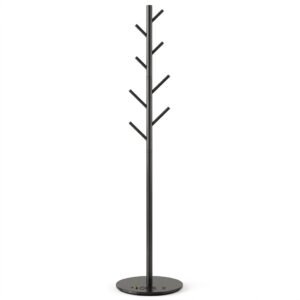 OBRYX Modern Tree Branch Free-Standing Metal Coat Rack Stand