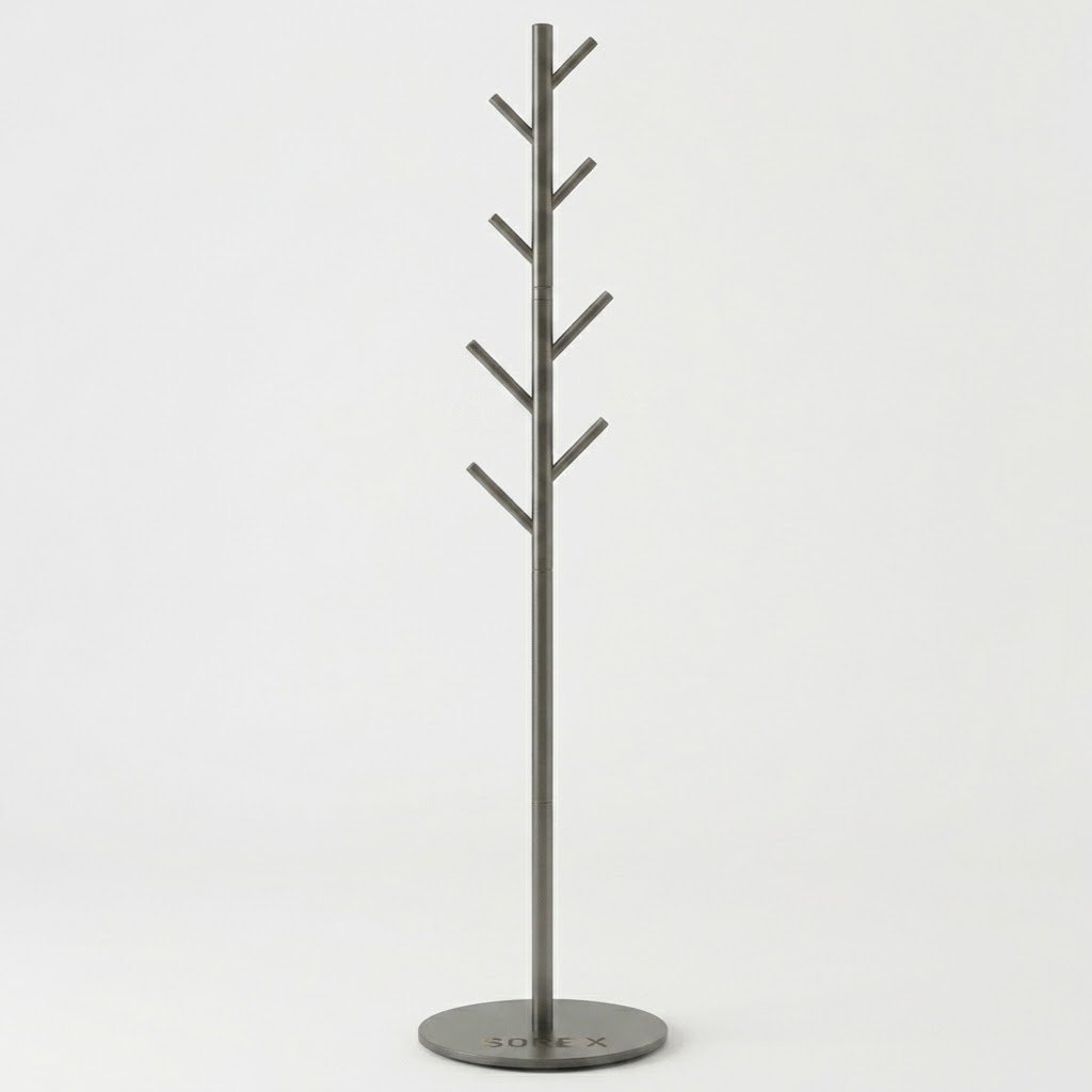 OBRYX Modern Tree Branch Free-Standing Metal Coat Rack Stand - Image 4